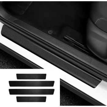 Naklejki ochronne karbonowe na progi samochodowe